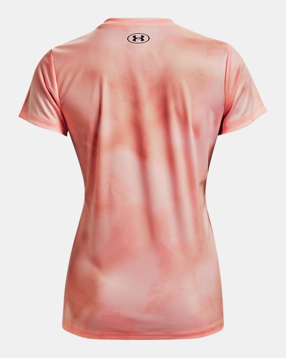 Women's UA Velocity Printed V-Neck Short Sleeve, Pink, pdpMainDesktop image number 5